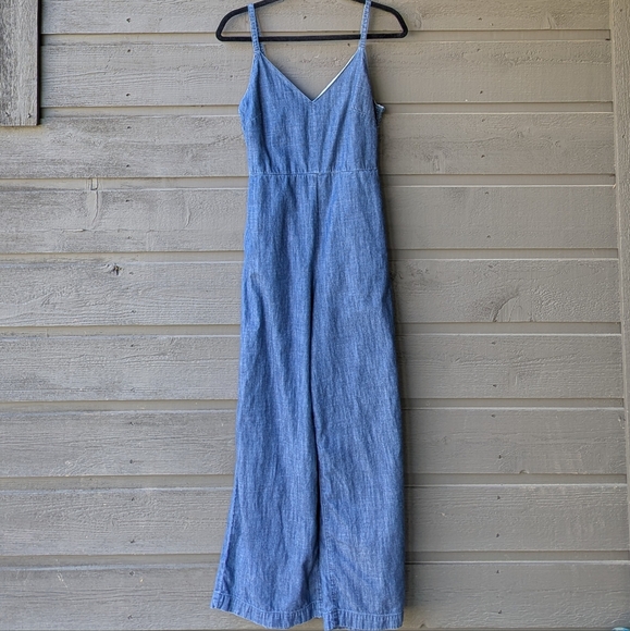 Madewell Pants - Madewell Denim Thistle Cami Jumpsuit Chambray Blue Size 4 Wide Leg